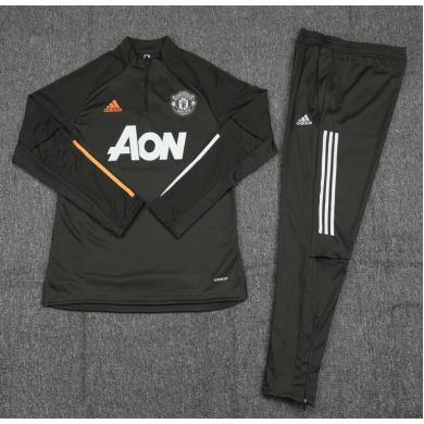 Chandal Manchester United 2021/2022 Vert Gris Enfant