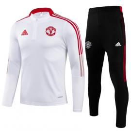 Chandal Manchester United 2021/2022 Blanc Enfant