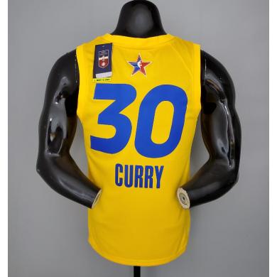 Maillot 2021 CURRY#30 All-Star Jaune