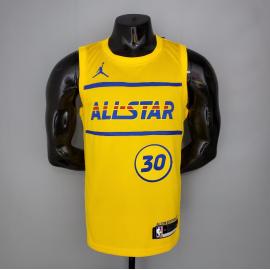 Maillot 2021 CURRY#30 All-Star Jaune