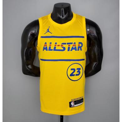 Maillot 2021 James#23 All-Star Jaune