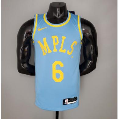 Maillot 2021 James#6 Lakers Minneapolis Edition