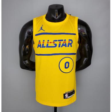 Maillot 2021 LILLARD#0 All-Star Jaune