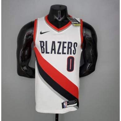 Maillot 2021 LILLARD#0 Trail Blazers Domicile blanc