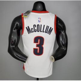 Maillot 2021 McCOLLUM#3 Trail Blazers Domicile blanc