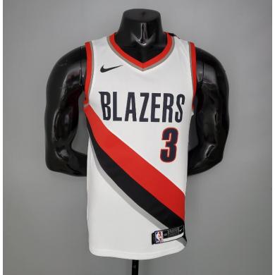 Maillot 2021 McCOLLUM#3 Trail Blazers Domicile blanc