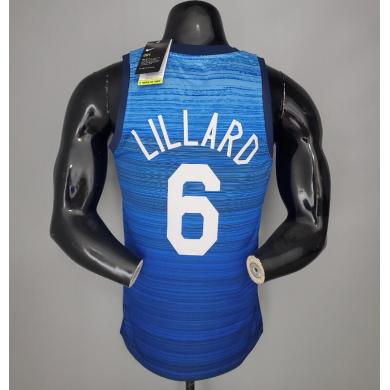 Maillot 2021 Olympic Games LILLARD#6 USA Team Blue