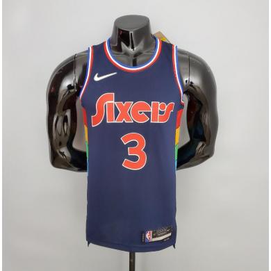 Maillot 2022 Iverson#3 76ers Royal