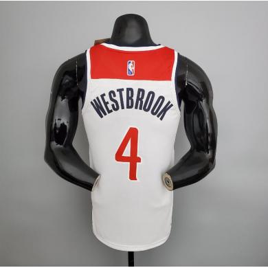 Maillot 75th ANNIVERSAIRE wesbrook#4 Wizards blanc