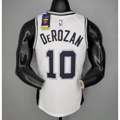 Maillot DeROZAN#10 Spurs blanc