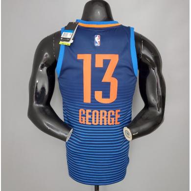 Maillot GEORGE#13 Thunder Blue Stripes