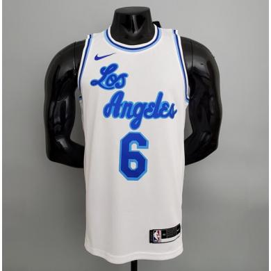 Maillot Lakers James#6 Latin Night blanc