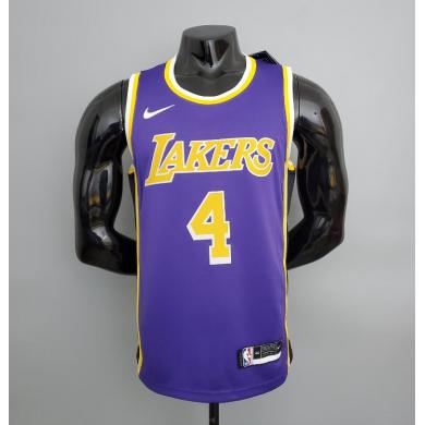 Maillot Lakers Rondo#4 Crew Neck Purple