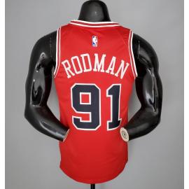 Maillot RODMAN#91 Chicago Bulls Red