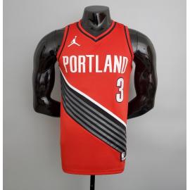 Maillot Trail Blazers McCollum #3 red