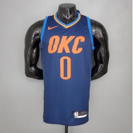 Maillot WESTBROOK#0 Thunder Blue Stripes