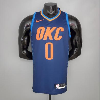 Maillot WESTBROOK#0 Thunder Blue Stripes