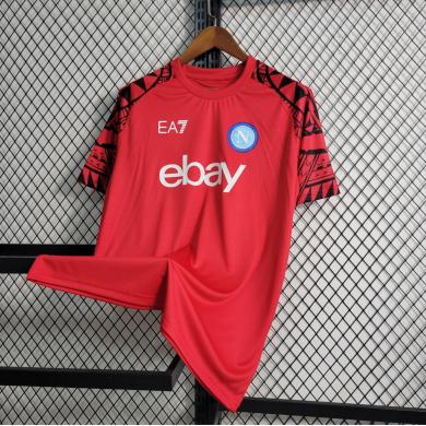 Maillot Scc Napoli dentrainement Rojo 23/24