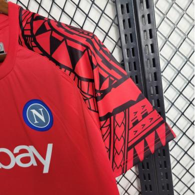 Maillot Scc Napoli dentrainement Rojo 23/24