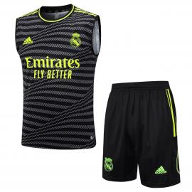 Maillot Sans Manches Real Madrid CF d'entrainement Noir 23/24+ Pantalon