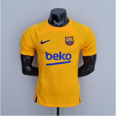 Maillot 22/23 Versión Jugador Barcelona Training Kit Jaune