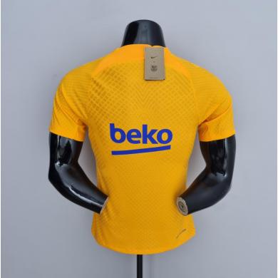 Maillot 22/23 Versión Jugador Barcelona Training Kit Jaune