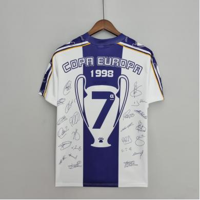 Maillot Retro Real Madrid Champions League 7 Champions Edición Conmemorativa 97-98