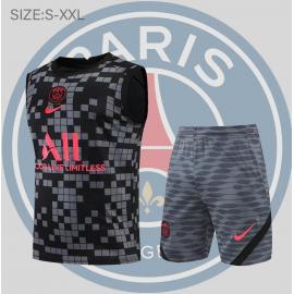 Maillot Sans Manches París Saint-germain 22/23 Kit Tela Escocesa Gris Noir