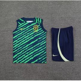 Maillot Sans Manches Brésil d'entrainement 2022 +Pantalones