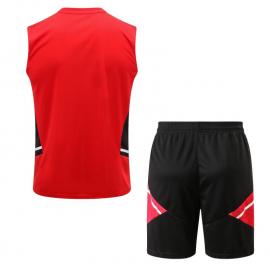 Maillot Sans Manches Manchester United Rojo 22-23 + Pantalone