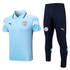 Polo MANCHESTER CITY d'entrainement 23/24 Bleu celeste+ Pantalon