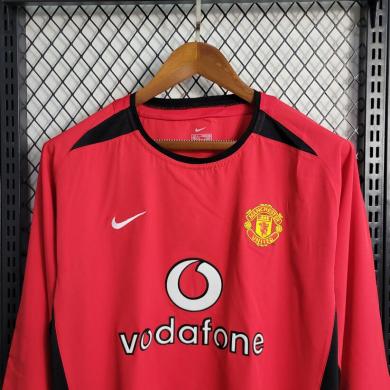 Maillot Retro Manchester United Domicile 02/04 Manches Longues