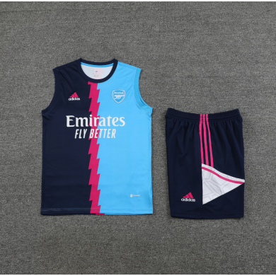 Maillot Sans Manches FC Arsenal dentrainement 23/24 Bleu+ Pantalon