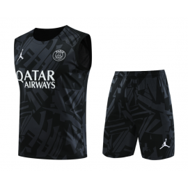 Maillot Sans Manches Paris Saint-Germain d'entrainement 23/24 Noir+ Pantalon