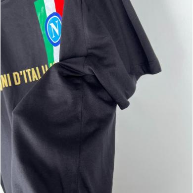 Maillot Napoli Serie A Campioni Champions Noir 22-23