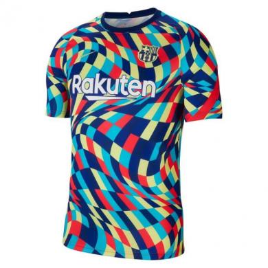 Maillot Calentamiento Fc Barcelona 2020/2021 Bleu