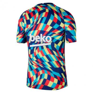 Maillot Calentamiento Fc Barcelona 2020/2021 Bleu