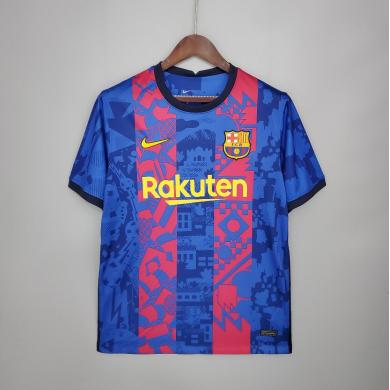 Maillot Barcelona Para La Champions 2021-22 Enfant