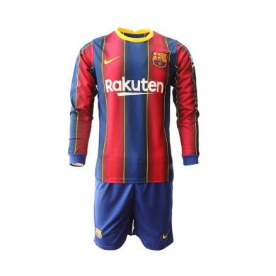 Maillot Barcelona Domicile 2020/2021 Manches Longues Enfant