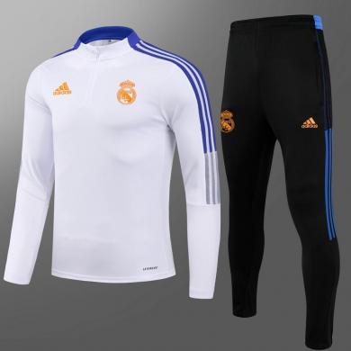 Chaquetas Entrenamiento FC Real Madrid 2021 Blanc Enfant