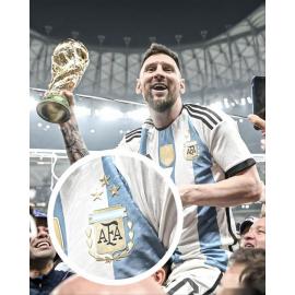 Maillot Argentine Domicile Coupe du monde 2022 3 Estrellas