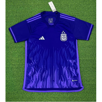 Maillot Argentine Extérieur Coupe du monde 2022 Enfant 3 estrellas