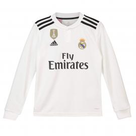 Maillot Domicile Real Madrid 2018-19 de Manches Longues para Enfant