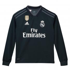 Maillot Extérieur Real Madrid 2018-19 de Manches Longues para Enfant