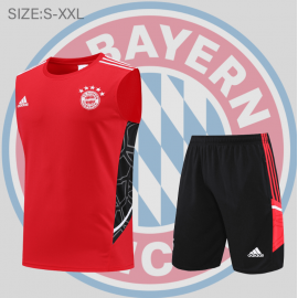 Maillot Sans Manches Bayern Munich d'entrainement 22/23 Rojo+ Pantalon