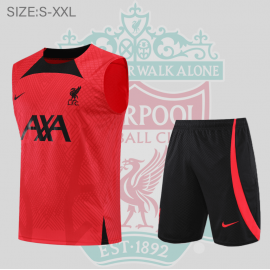 Maillot Sans Manches Liverpool d'entrainement 22/23 Rojo+ Pantalon