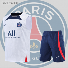 Maillot Sans Manches PSG d'entrainement 22/23 Blanc+ Pantalon