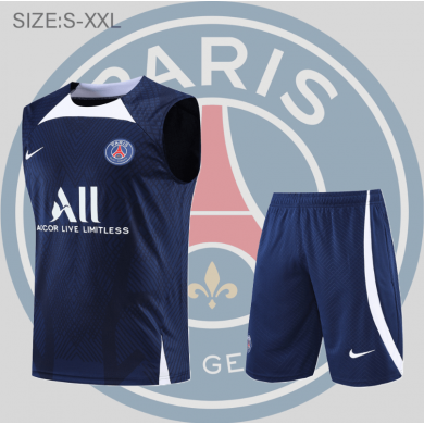 Maillot Sans Manches PSG dentrainement 22/23 Navy+ Pantalon