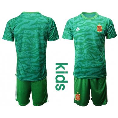 Maillot Espagne Gardien en Vert 2020 Edición Copa De Europa Nino