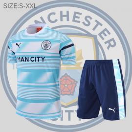 Maillot 22/23 Manchester City Conmemorativa Blanc Bleu